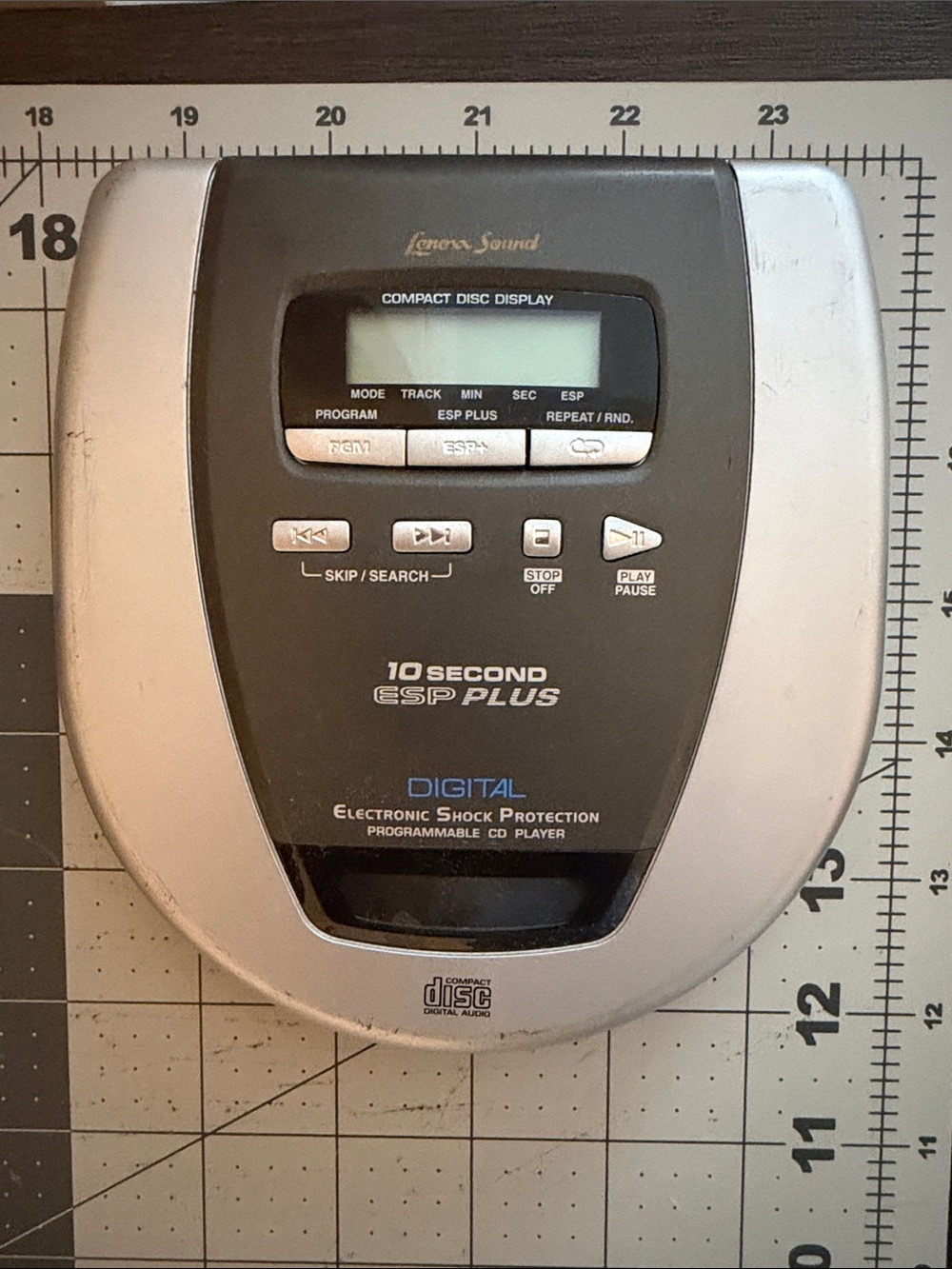 Lenoxx Sound Portable CD Player - Silver and Dark Gray